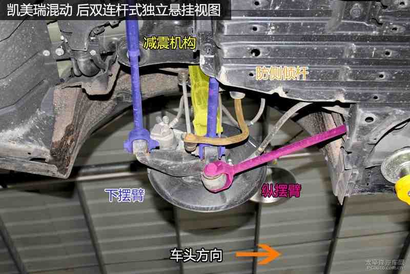 完美诠释中庸之道 凯美瑞混动版底盘实拍